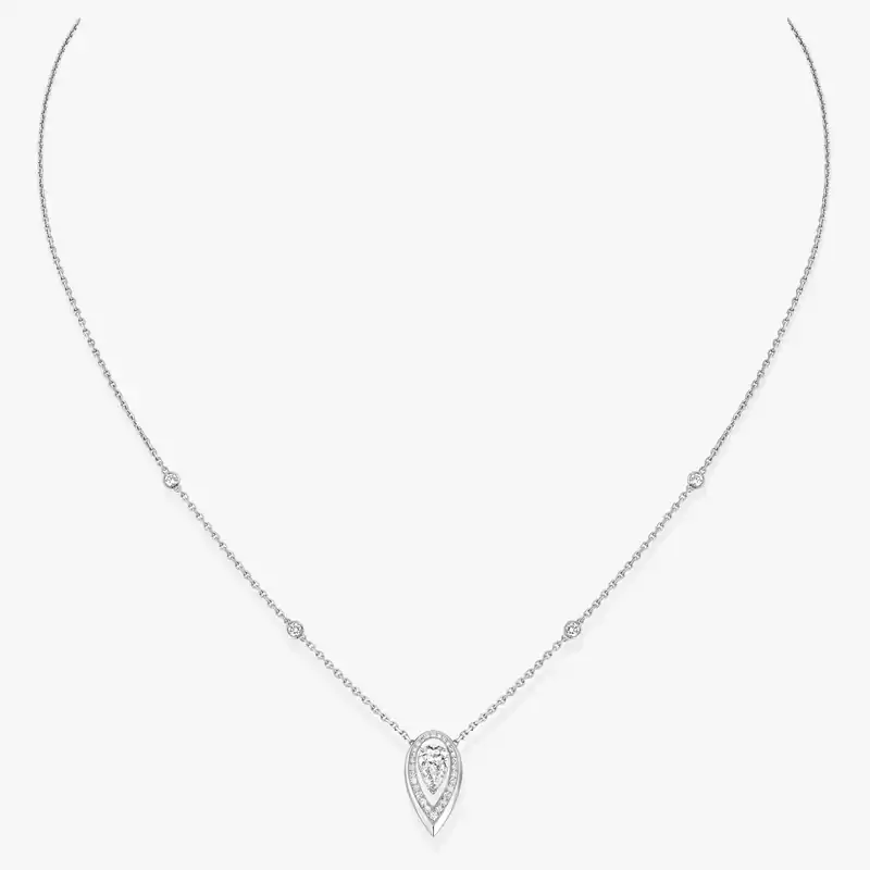 Necklace For Her White Gold Diamond Fiery 0.25ct 13239-WG
