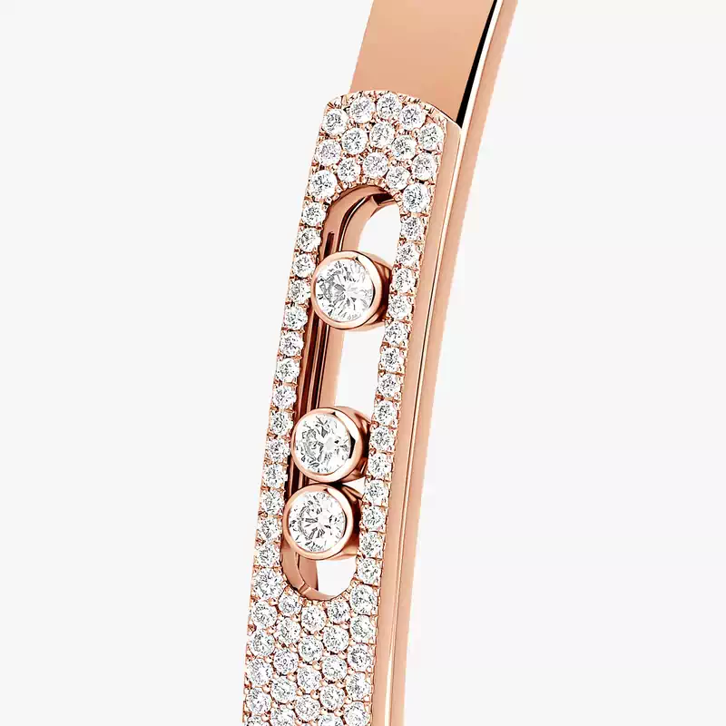 Move Noa Semi-Pavé Bangle SM Pink Gold For Her Diamond Bracelet 10093-PG